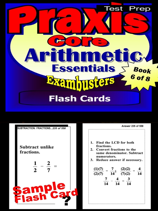 Cover image for PRAXIS 1 Test Arithmetic Review—PRAXIS Math Flashcards—PRAXIS 1 Prep Exam Workbook 6 of 8